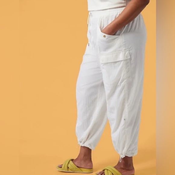 KEYS Athleta White Utility Pants - Picture 1 of 13